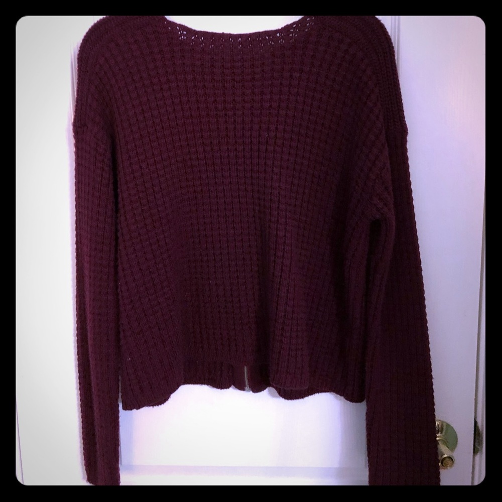Long sleeve burgundy sweater